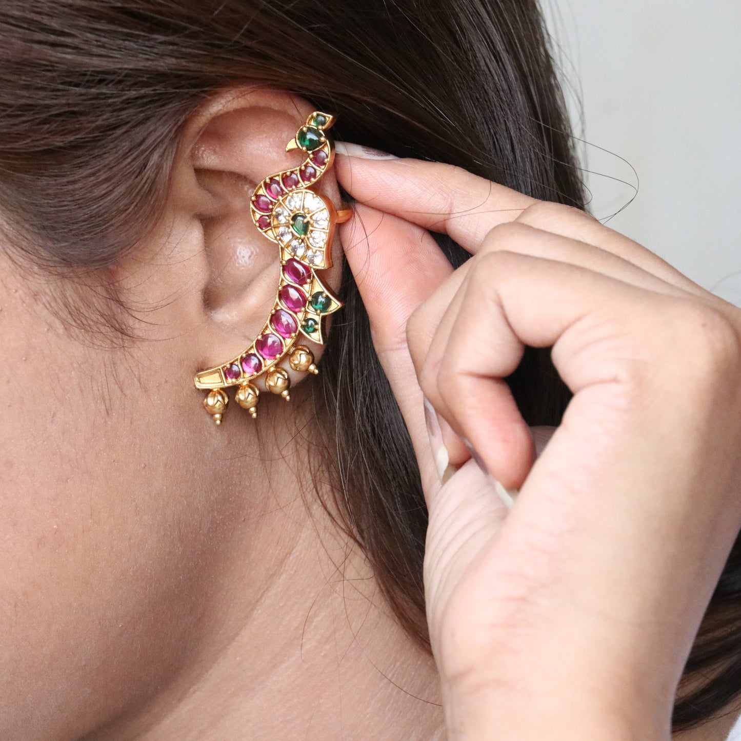 Morni Kemp Stone Ear-cuff Earrings
