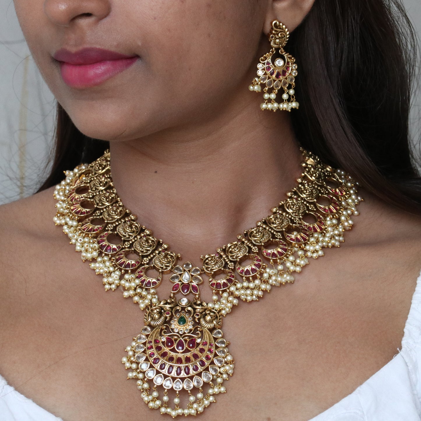 Heavy Bridal Kemp Necklace