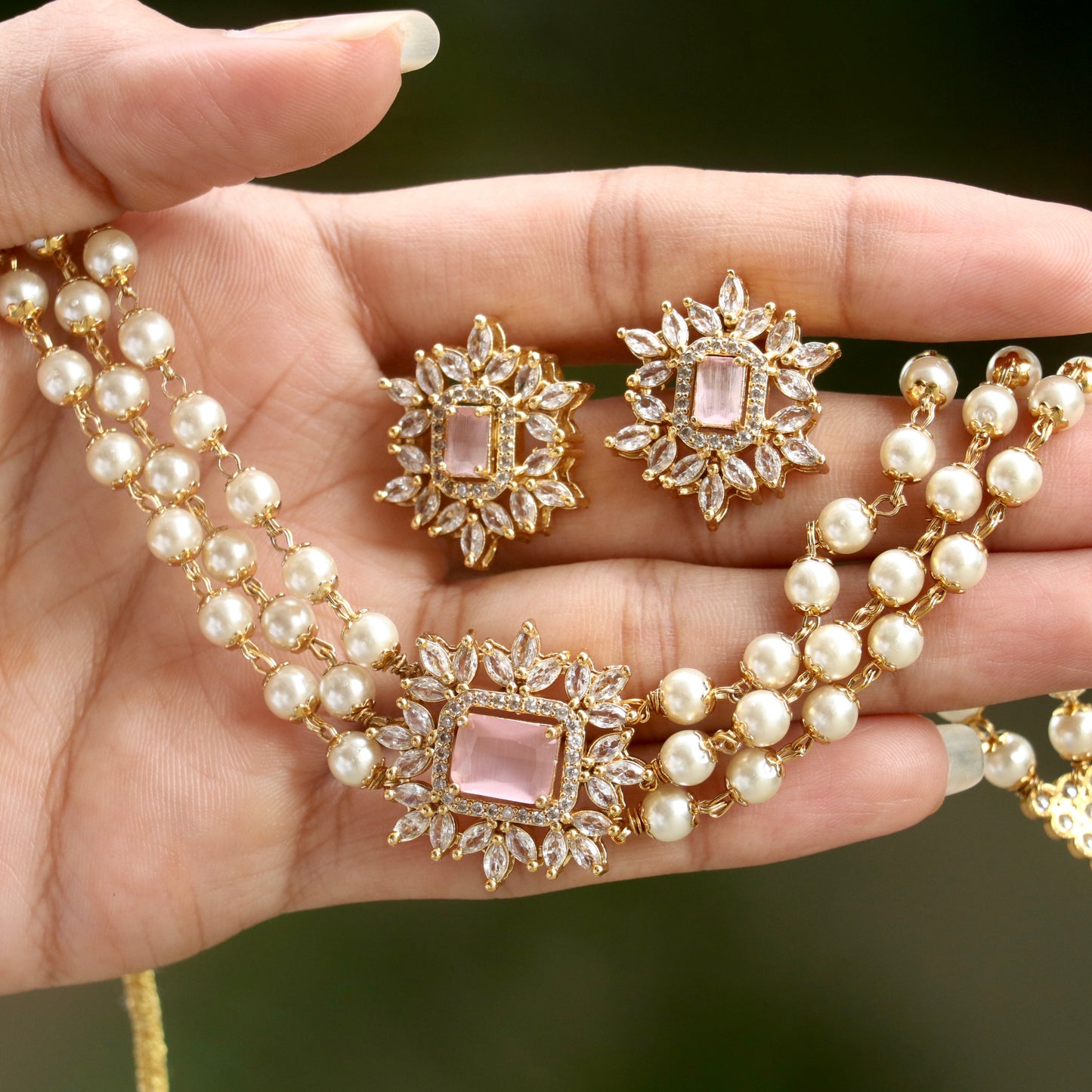 Asthika Pearl Choker Necklace - Colors Available