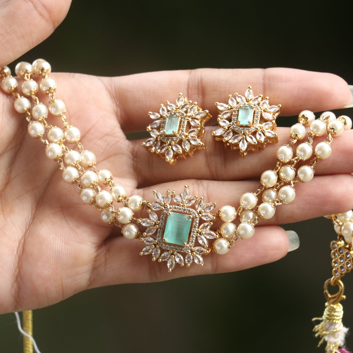 Asthika Pearl Choker Necklace - Colors Available