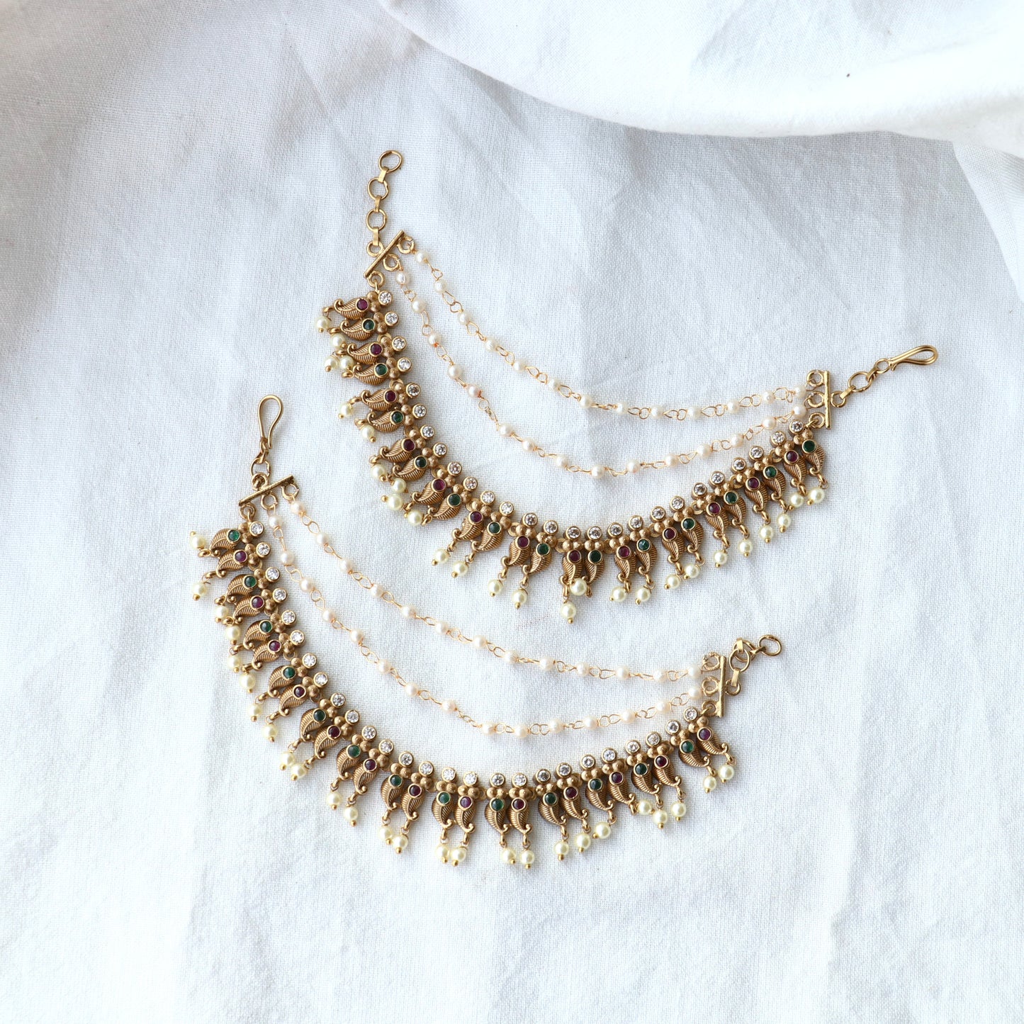 Hastika Bridal Pearl Ear-Chain