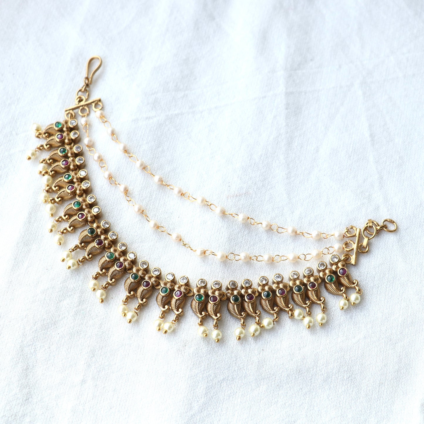 Hastika Bridal Pearl Ear-Chain