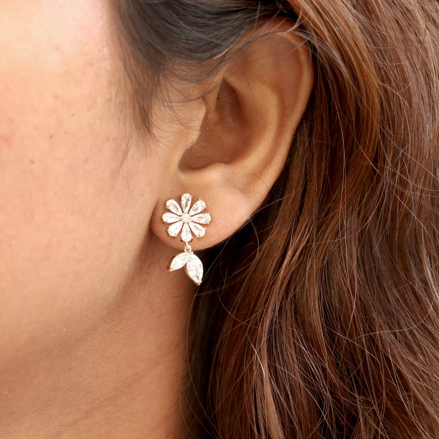 Hot And Bold Earrings With Crystal Diamond