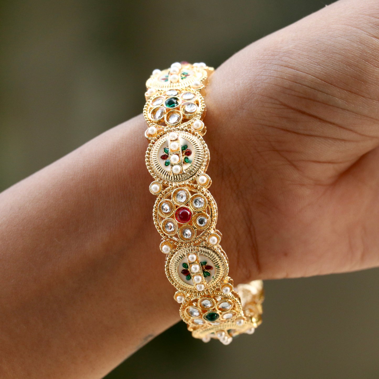 Asma Ad Stone Meenakari Bangles
