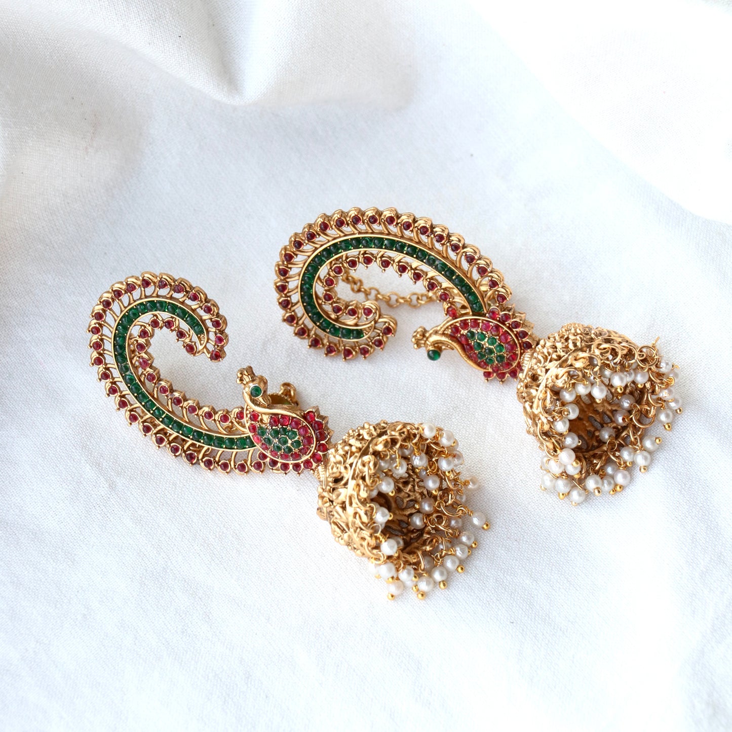 Nupur Peacock Designer Kemp Ear-Cuff Earrings