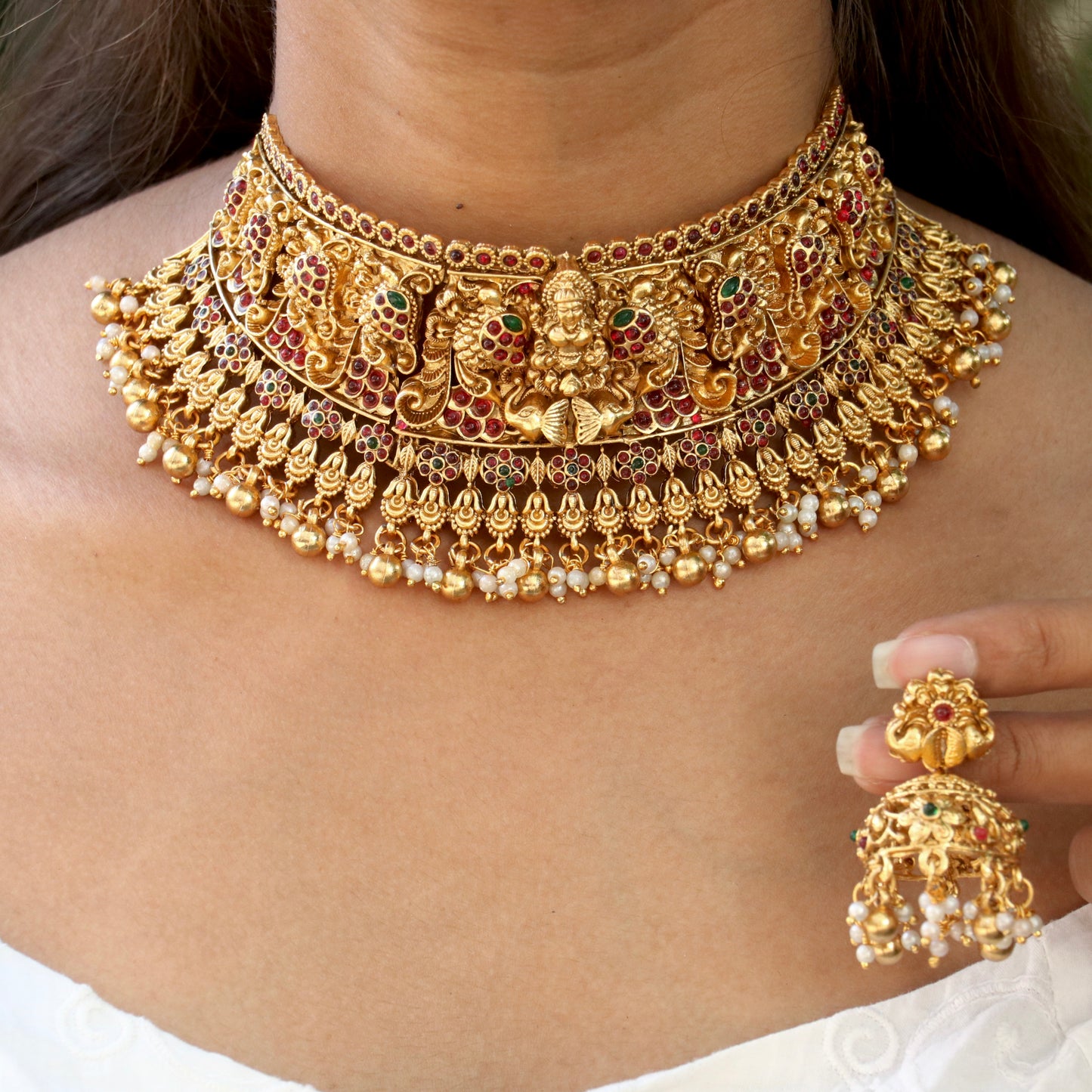 Lakshmi High Neck Bridal Choker Set