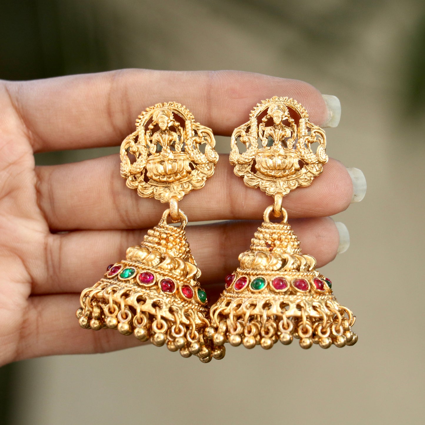 Mitra Pearl Long Lakshmi Pendant Long Necklace