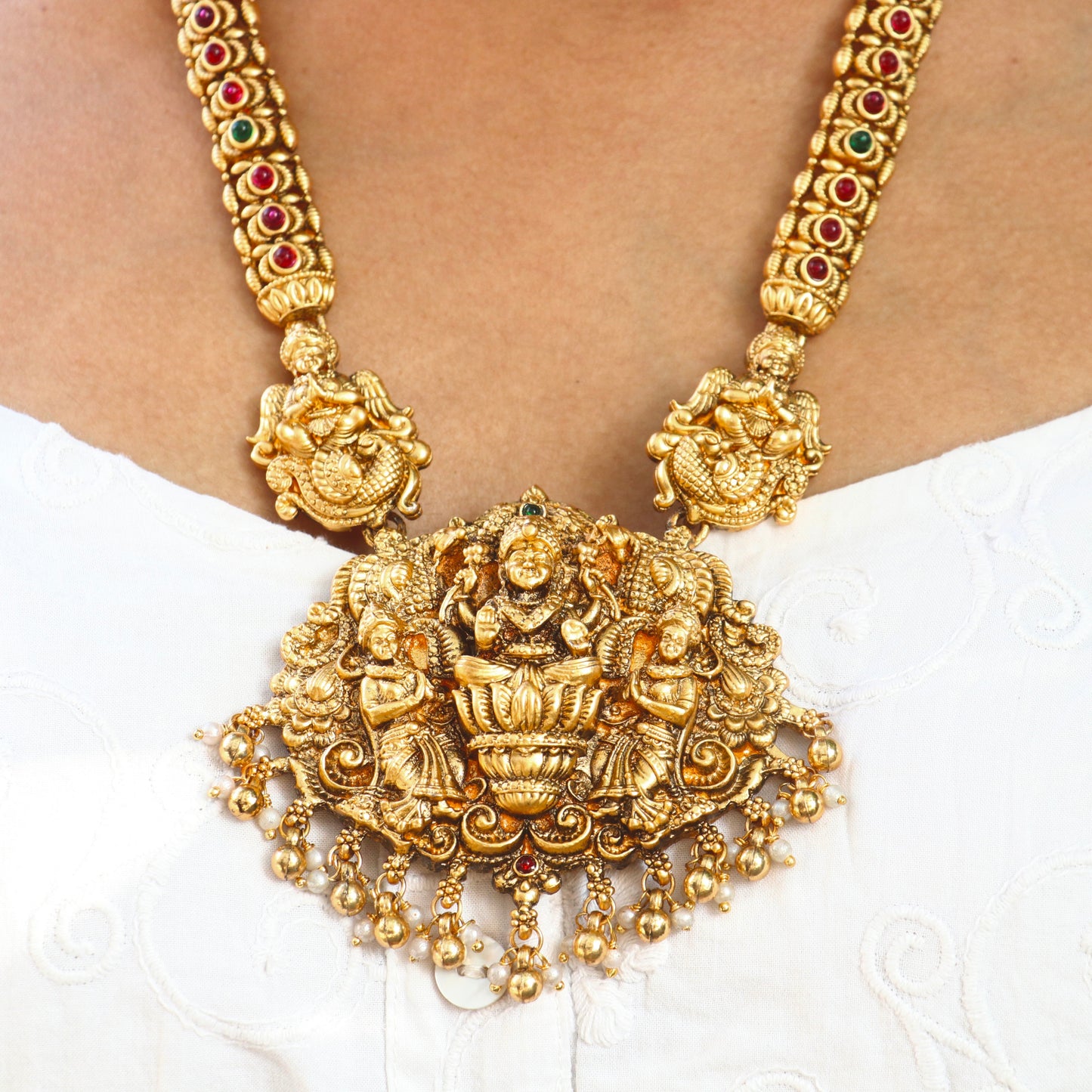 Yamini Long Lakshmi Bridal Long Necklace