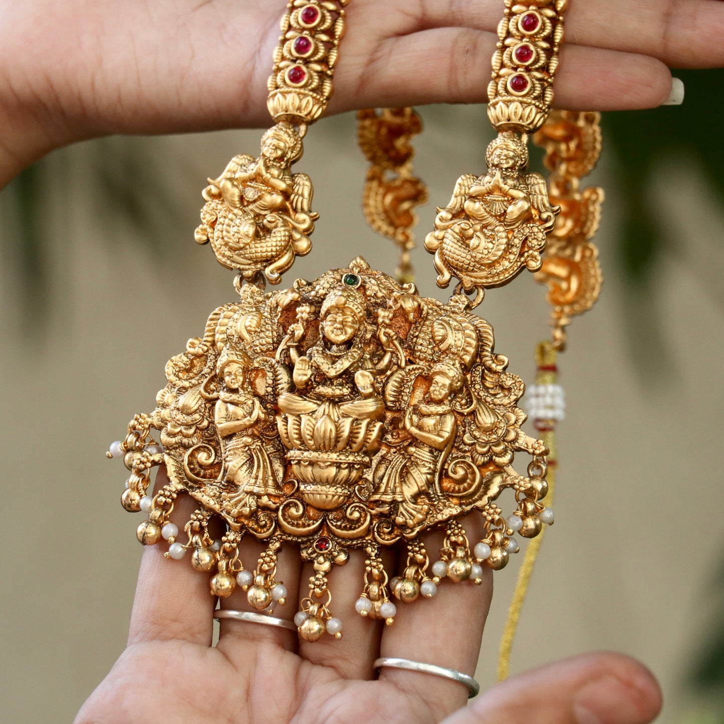 Yamini Long Lakshmi Bridal Long Necklace