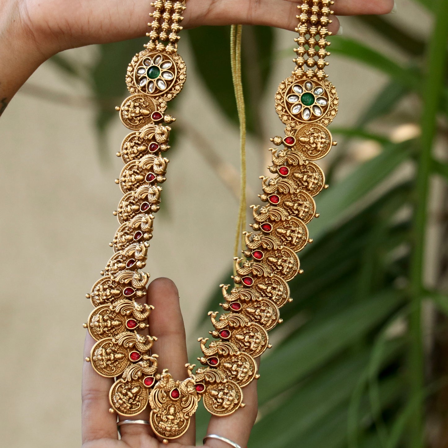 Malti Peacock Designer Long Necklace