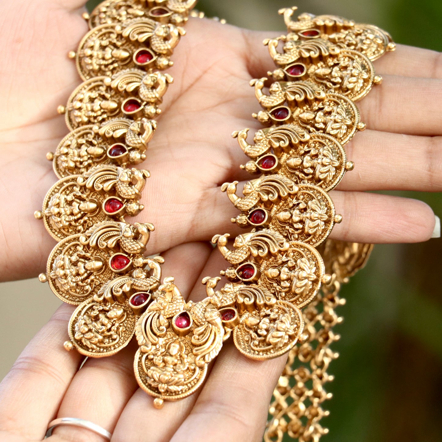 Malti Peacock Designer Long Necklace