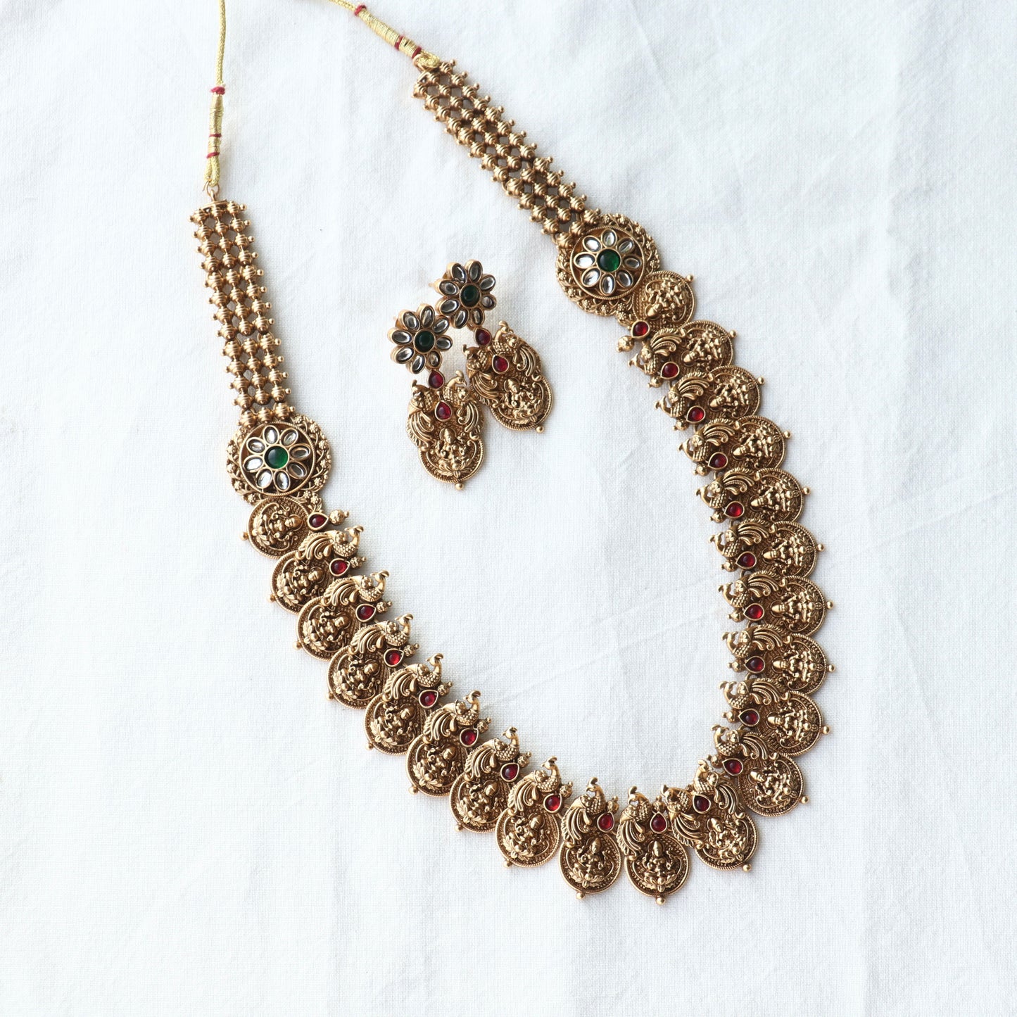 Malti Peacock Designer Long Necklace