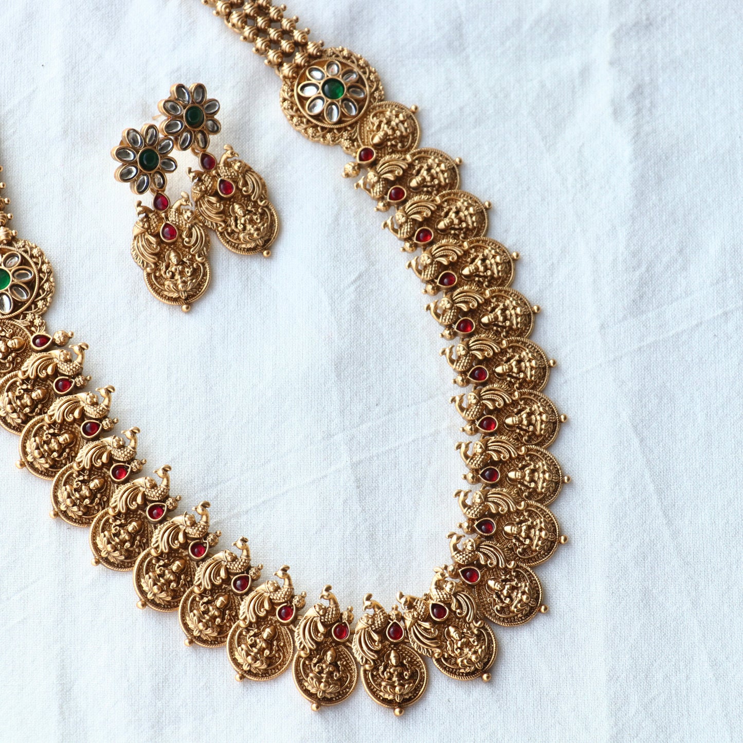Malti Peacock Designer Long Necklace
