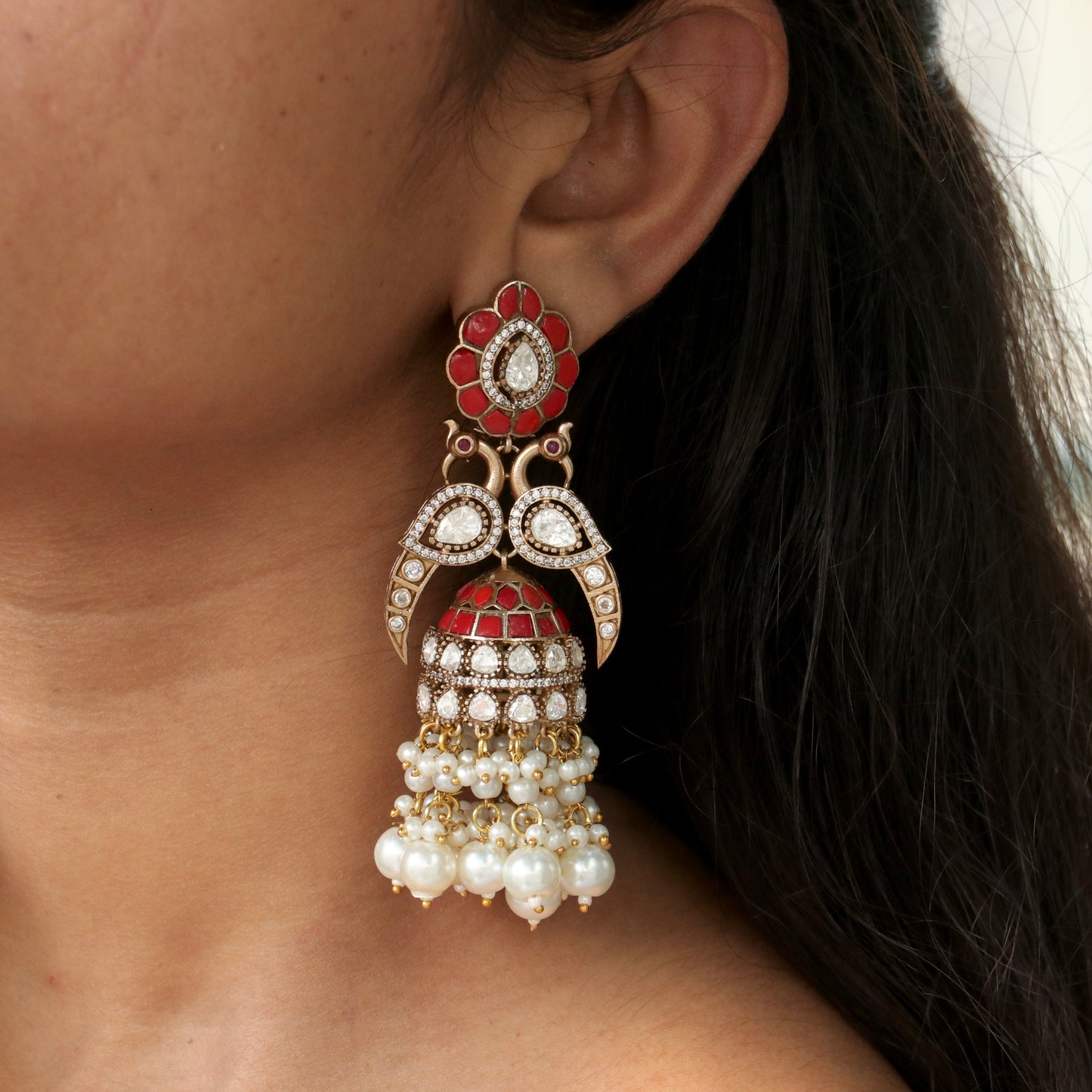 Kamini jadao Kundan Jumkas