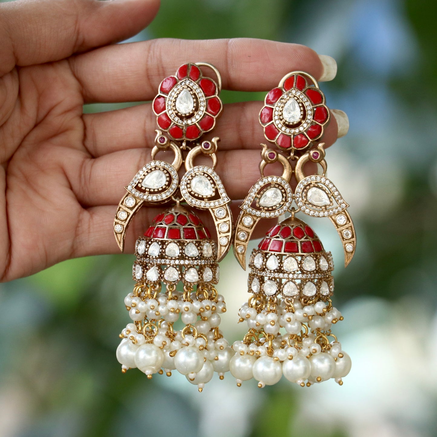Kamini jadao Kundan Jumkas