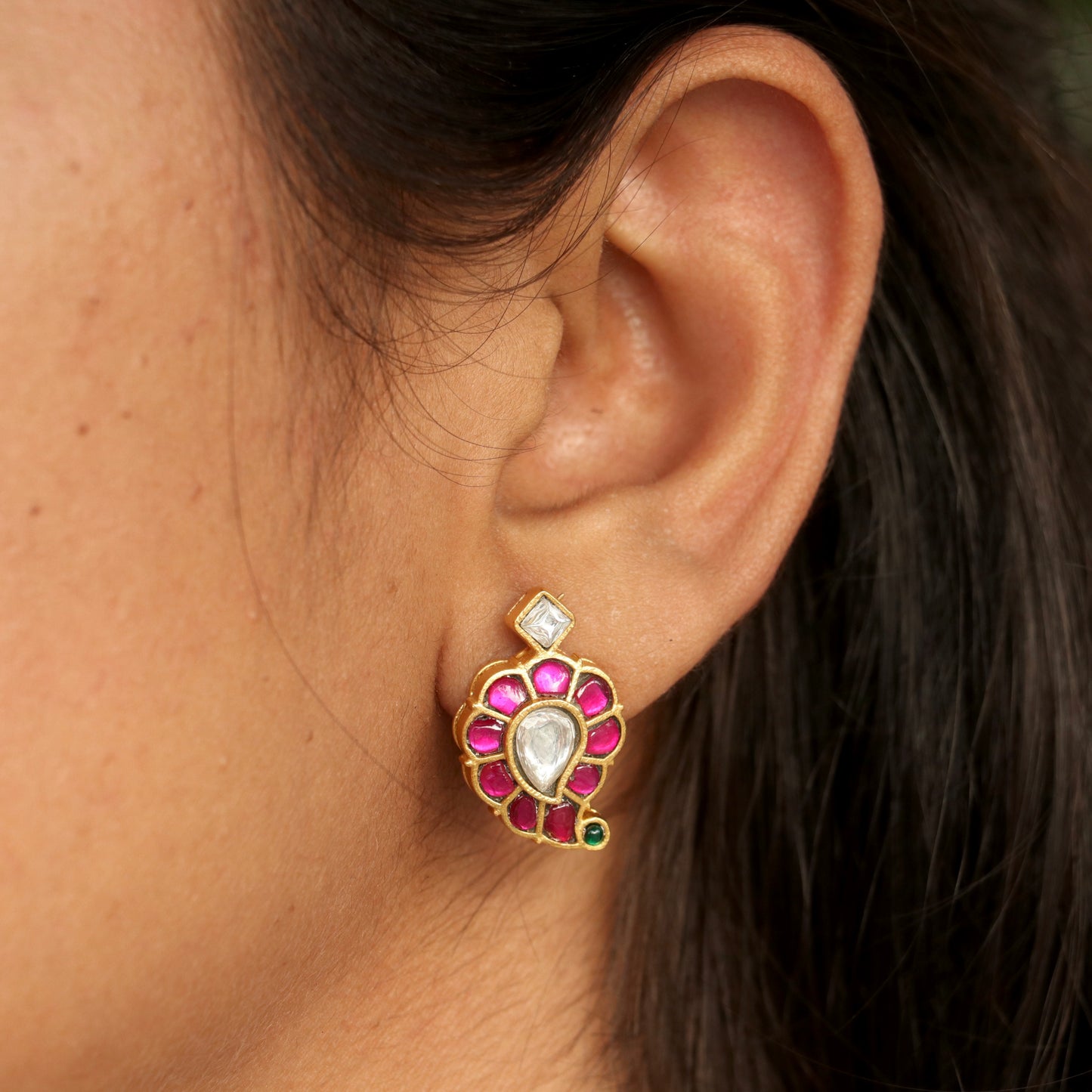 Jivika Jadau Kundan Studs