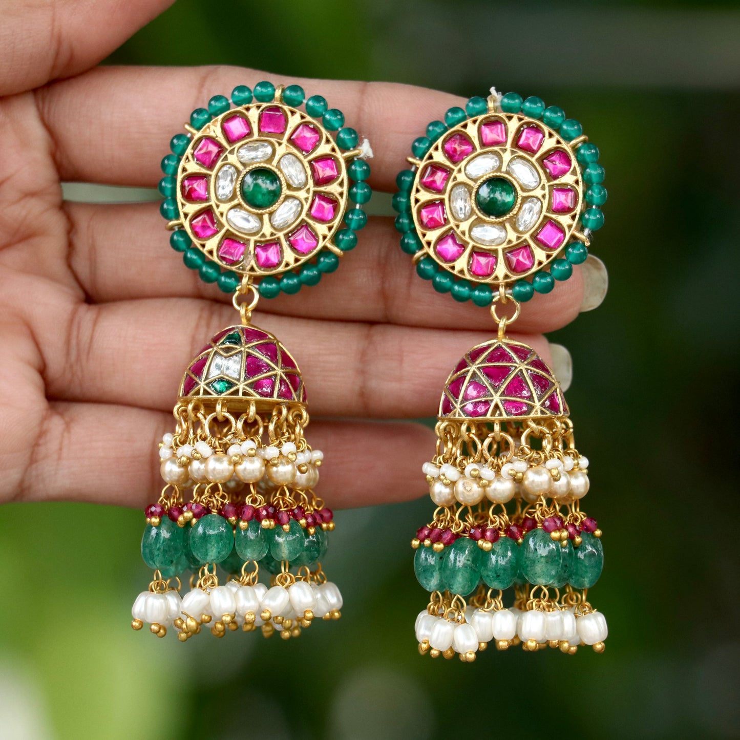 Anvika Jadau Kundan Jhumka