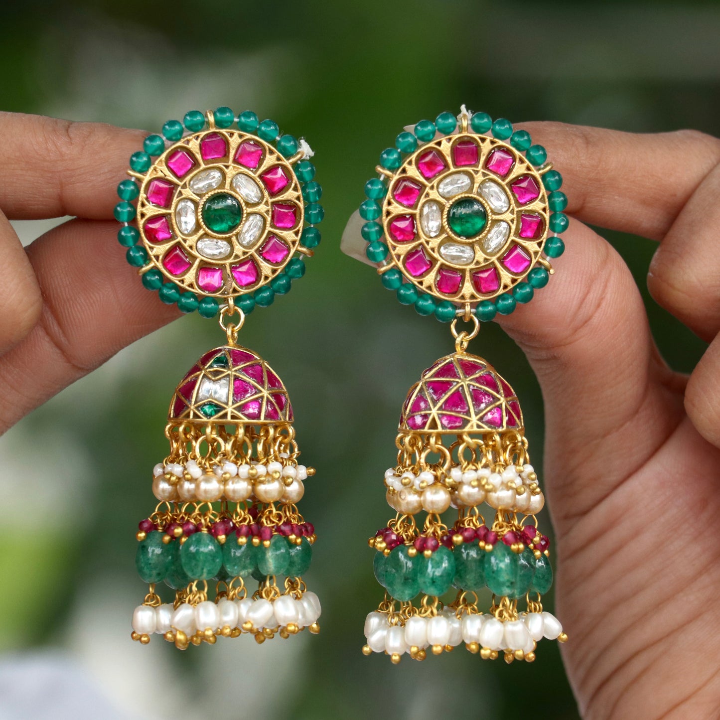 Anvika Jadau Kundan Jhumka
