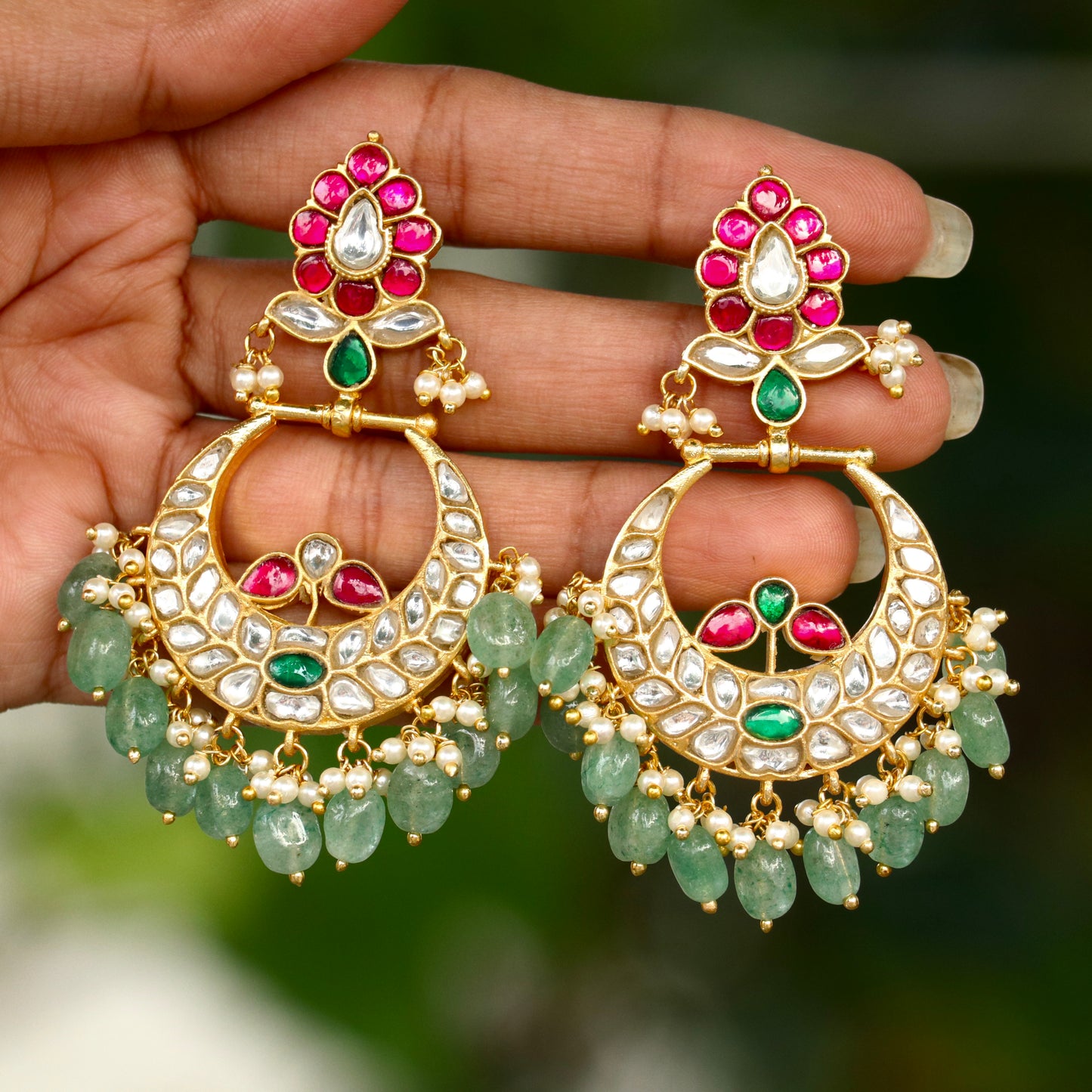 Navya Chandbali Jadau Kundan Earrings