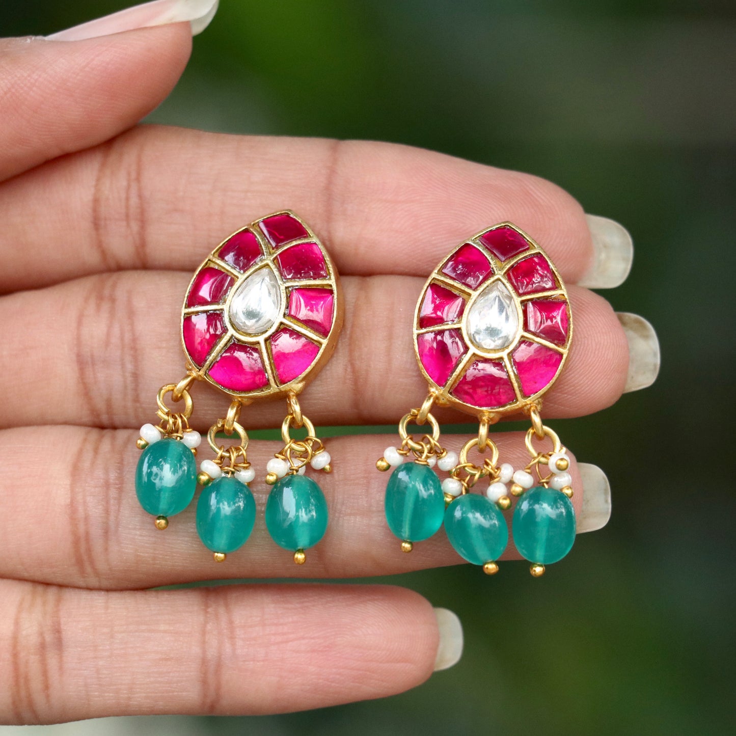 Mitali Jadau Kundan Stud Earrings