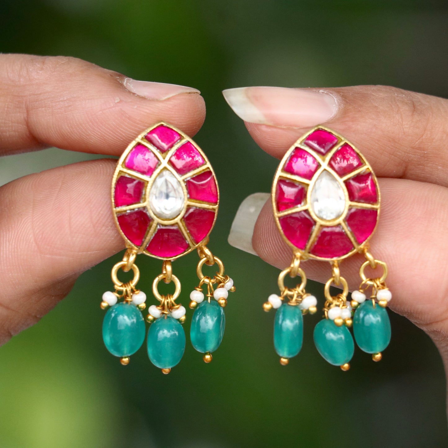 Mitali Jadau Kundan Stud Earrings