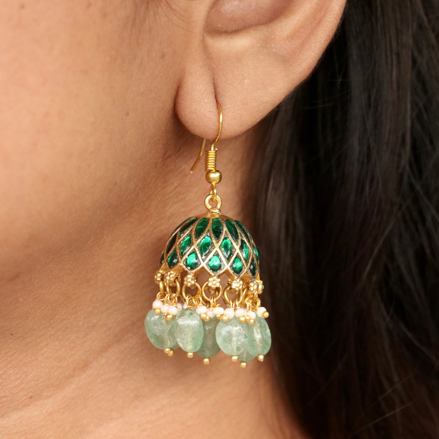 Pratika Hoop Jadau Kundan Jhumkas