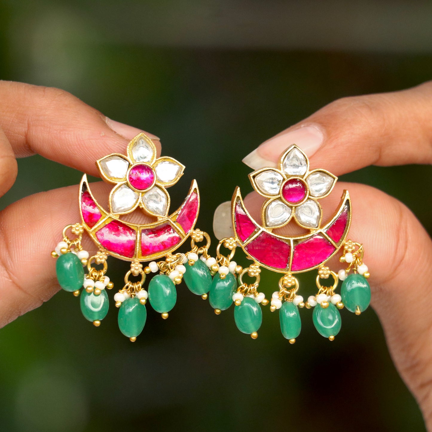Chandini Jadau Kundan Ear Studs