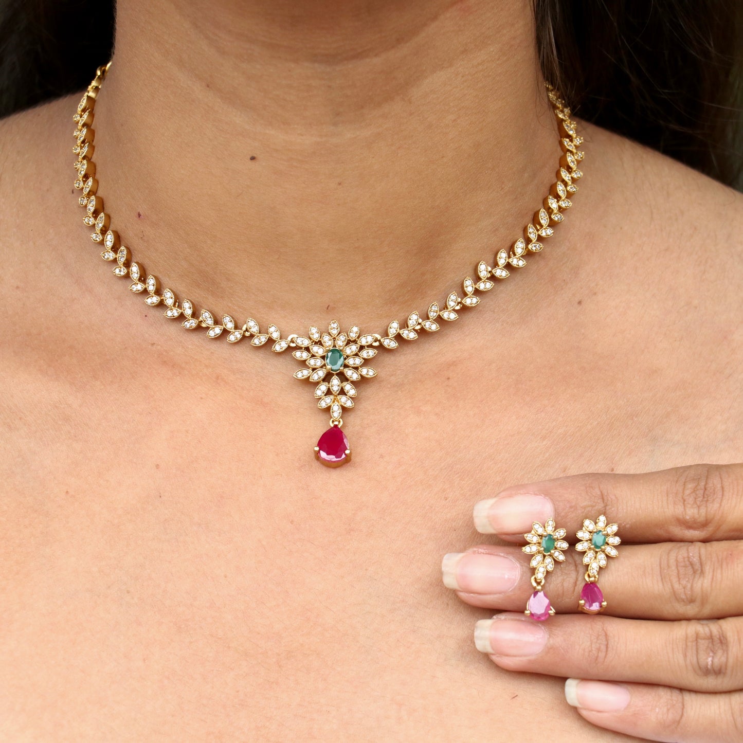 Kajri Floral Necklace: