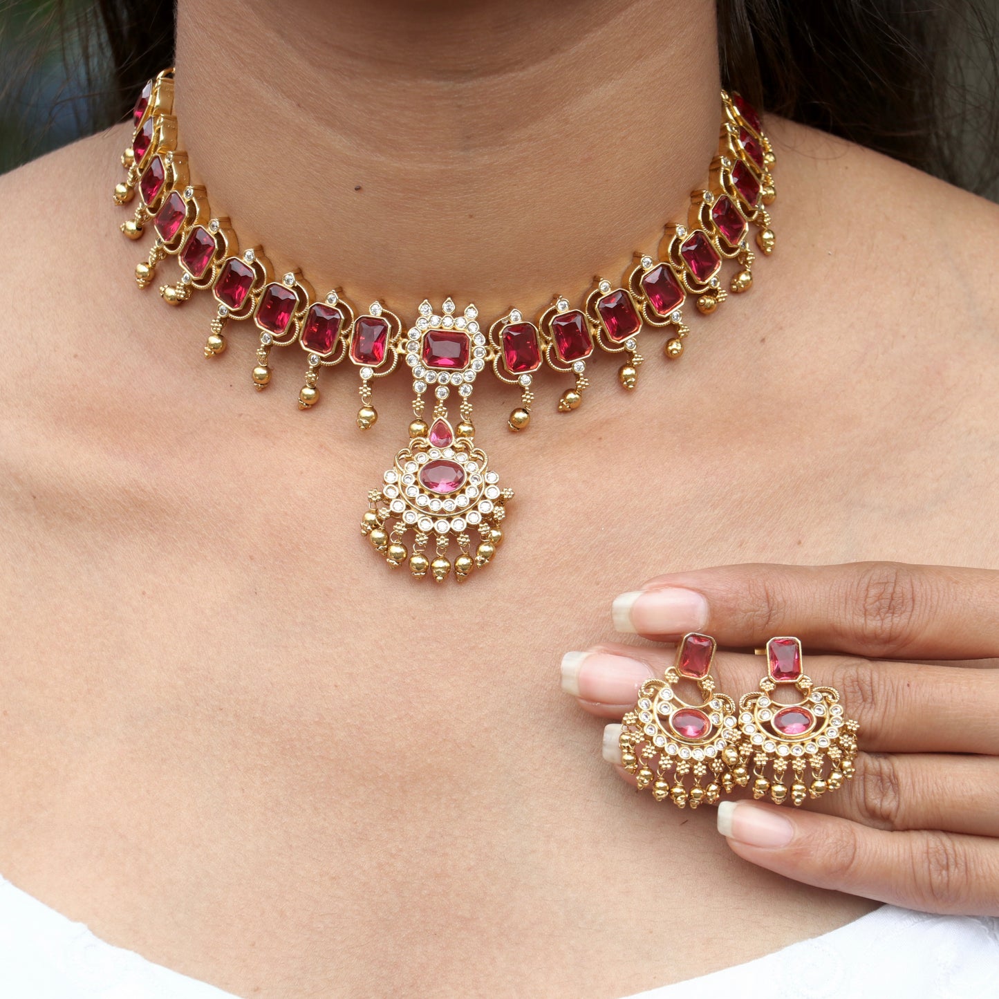 Kalpanah AD Choker - Colors Available