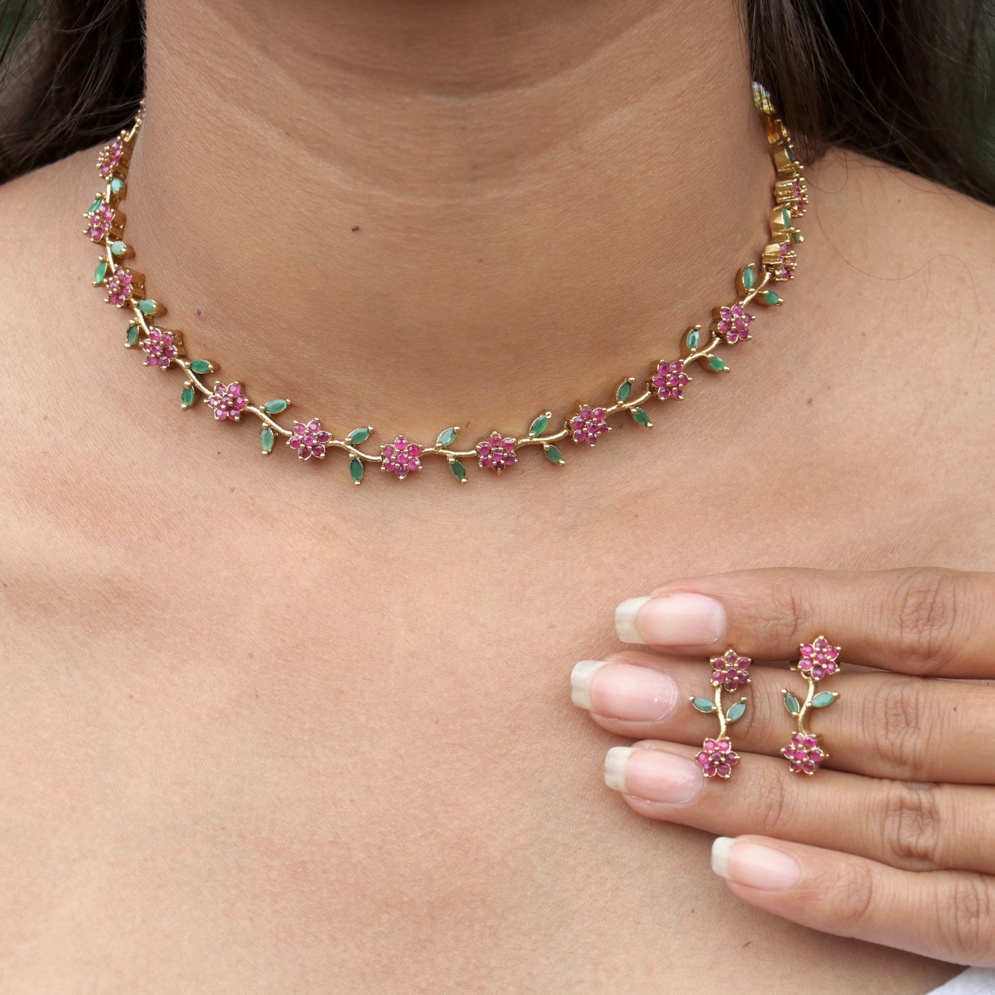 Pachai Poo Necklace - Colora Available