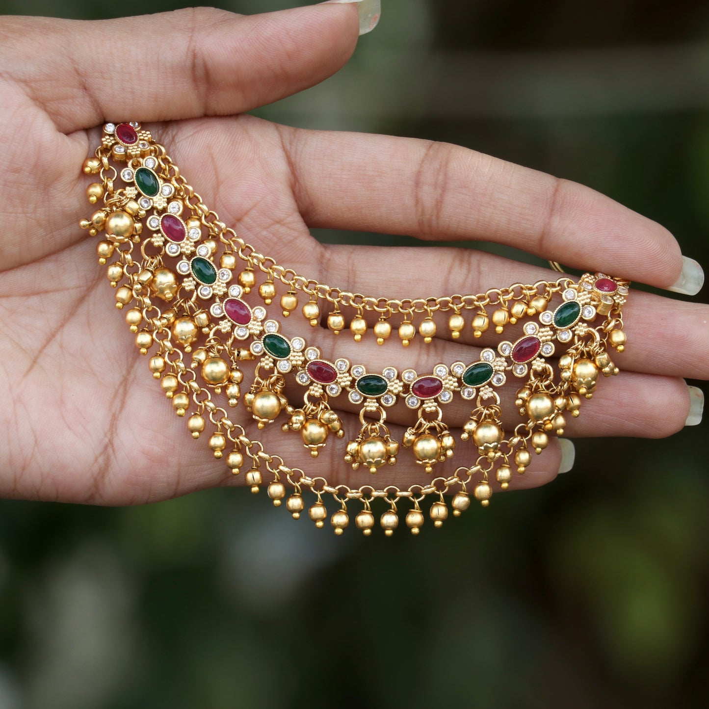 Meer Gold Finish Bridal Ear-Chain