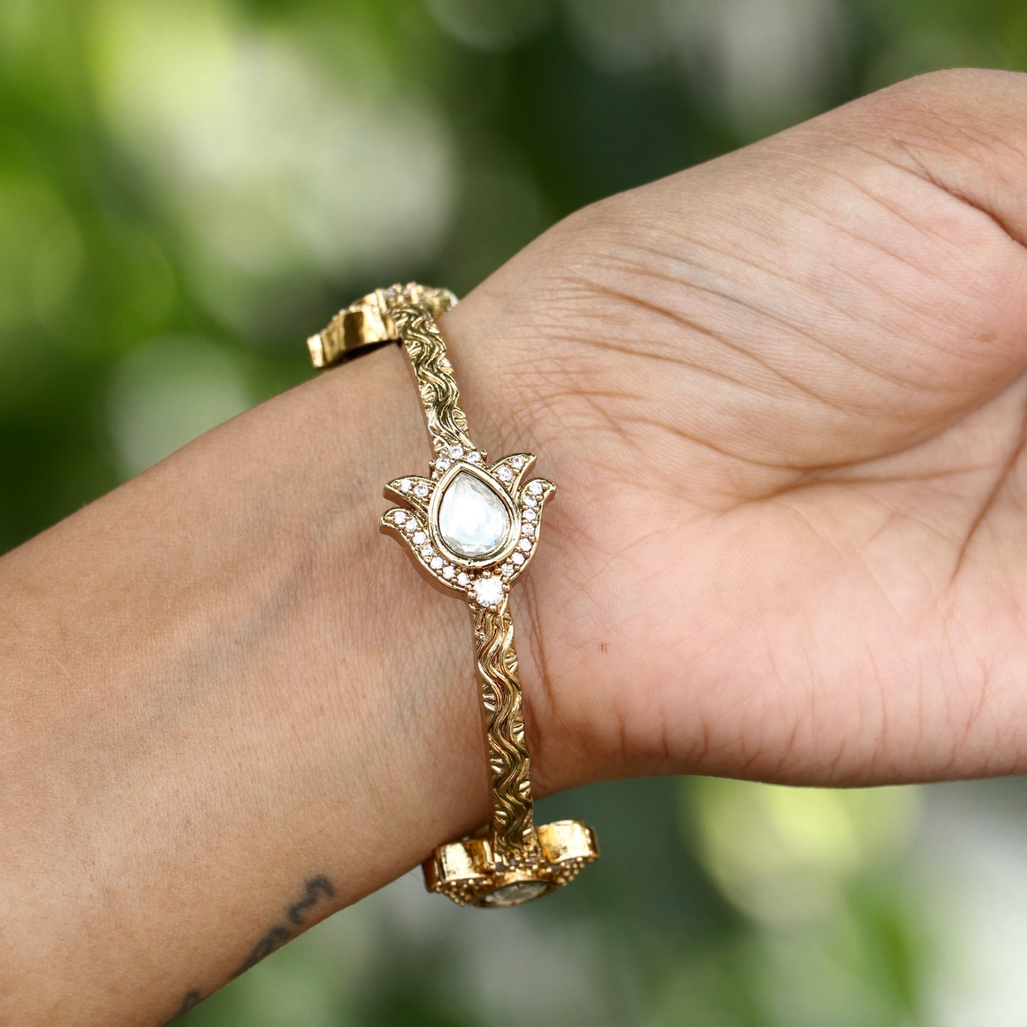 Kamal Victorian Gold Finish Bangles