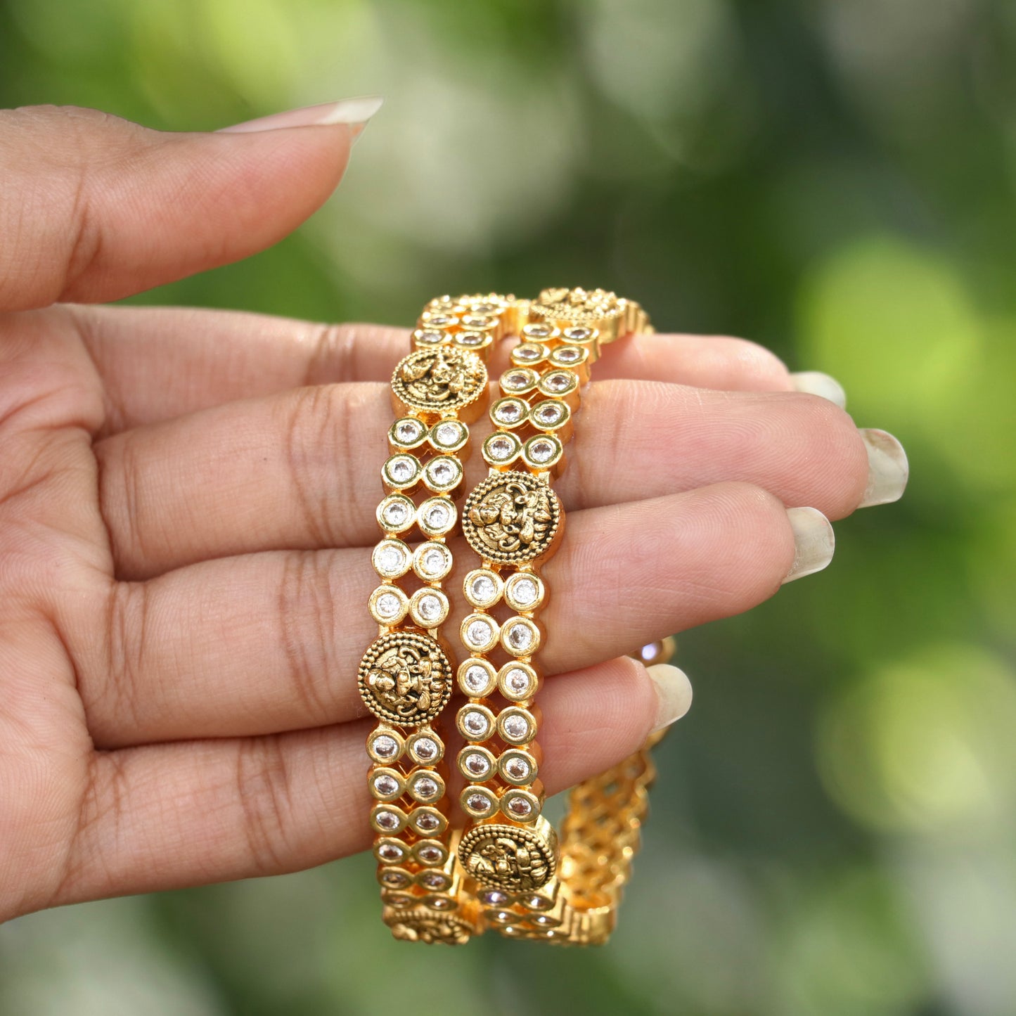 Heera White Stone Bangles