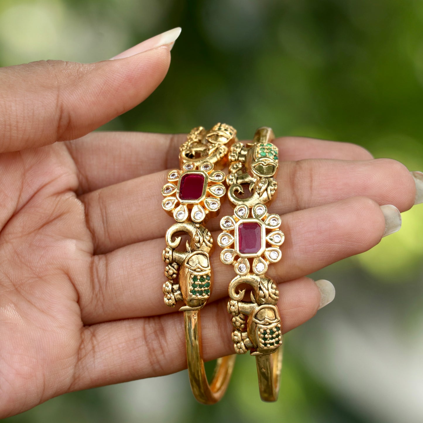 Gajraj Gold Finish Kada Bangles