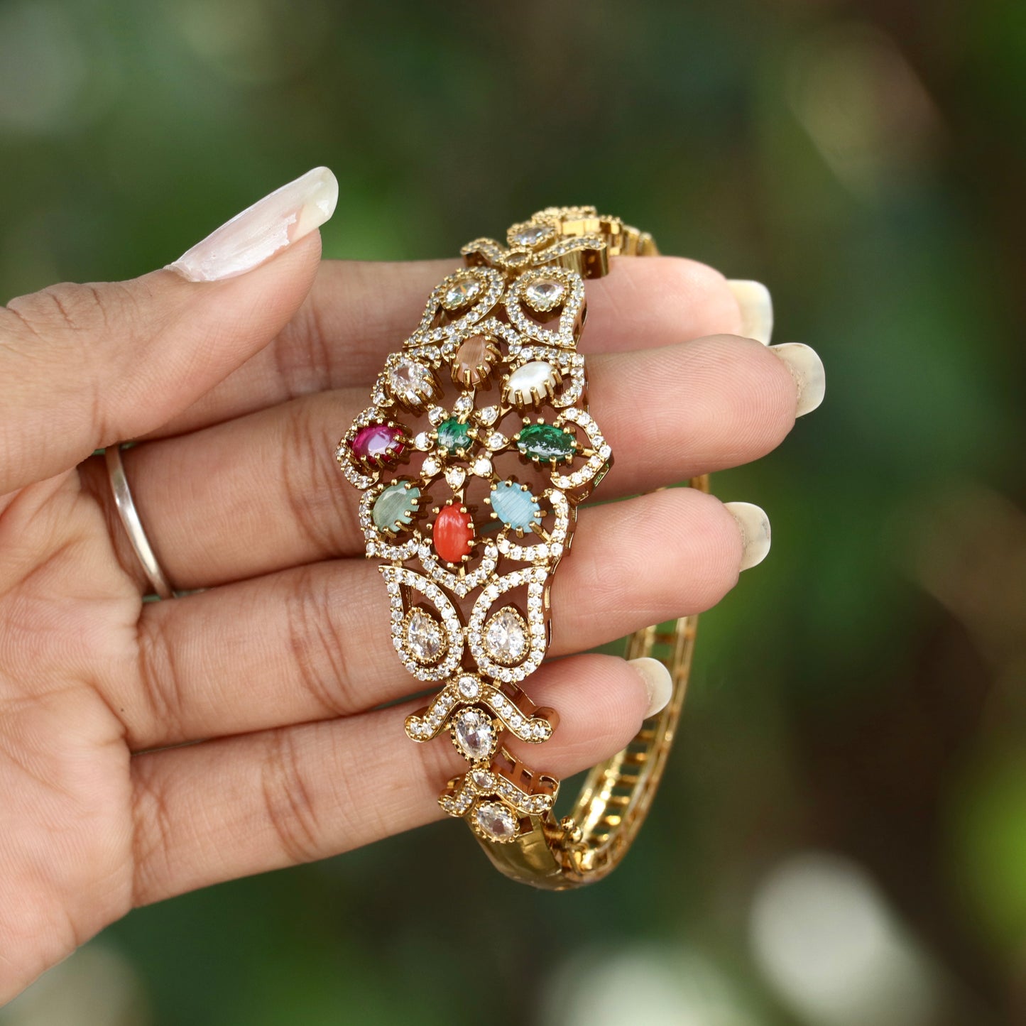 Opal Lustre Multi-Stone Bracelet Bangles