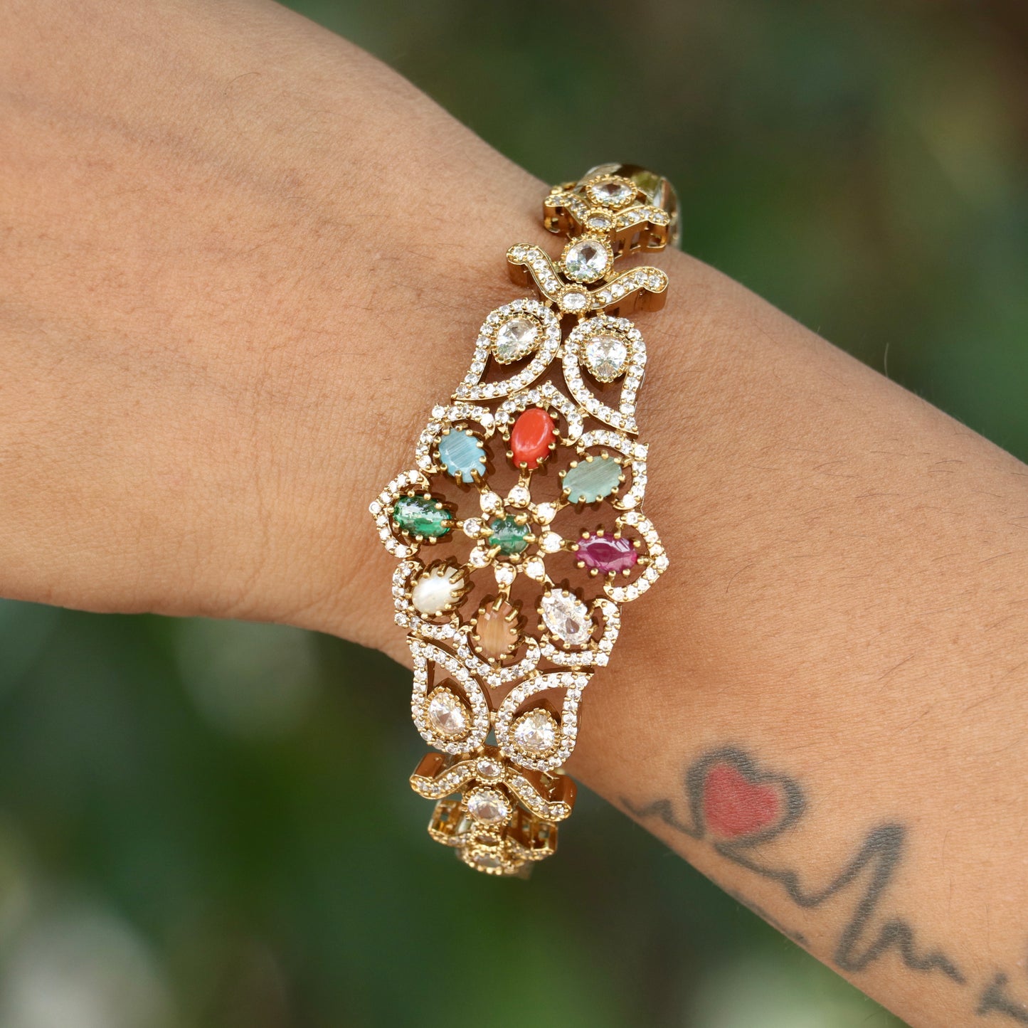 Opal Lustre Multi-Stone Bracelet Bangles