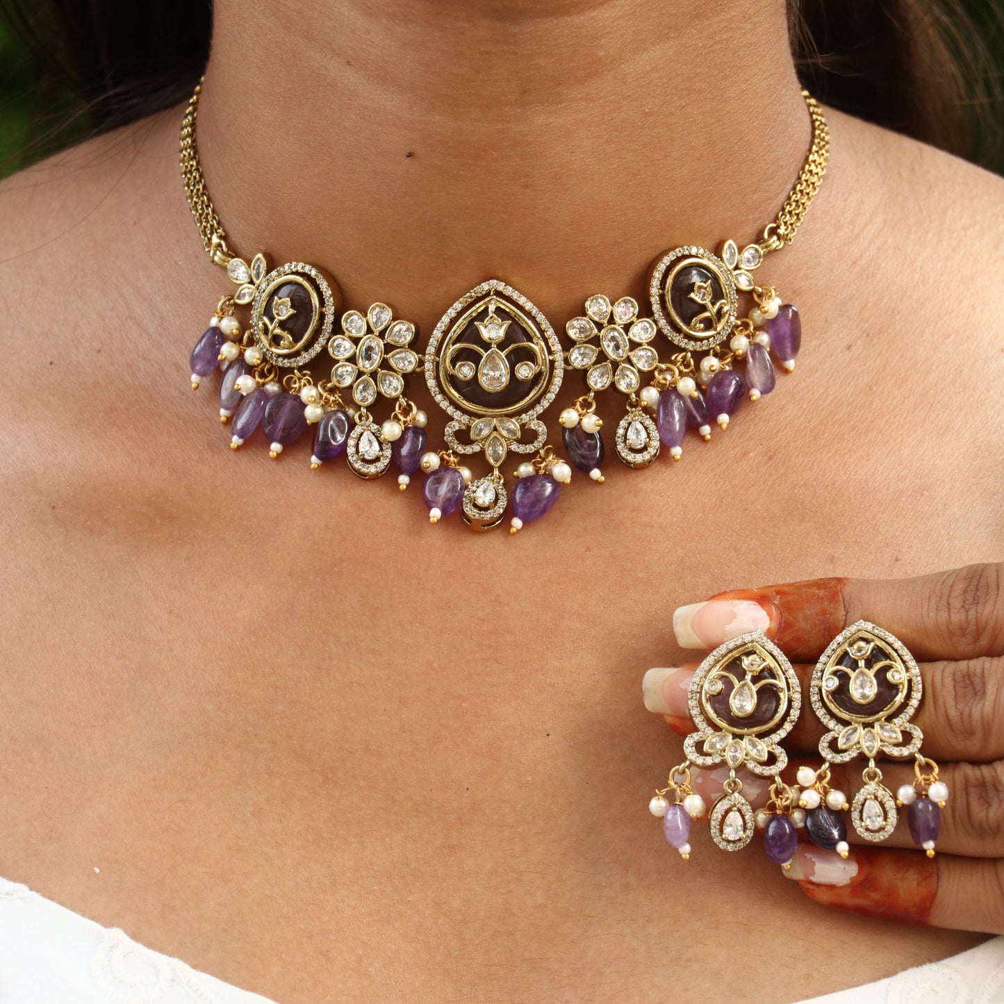 Aurora Charm Choker - Colors Available