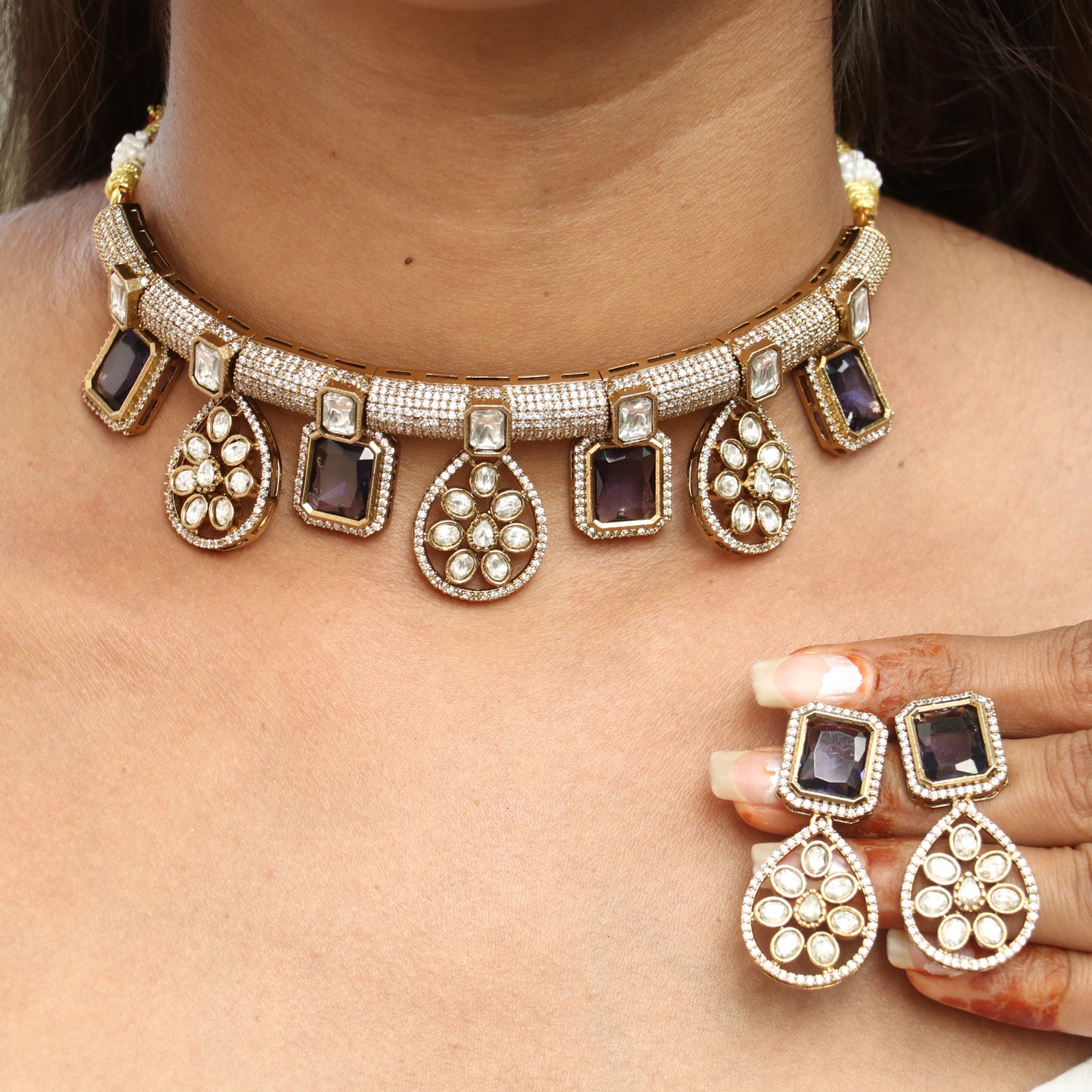 Kalashri Choker Set - Colors Available