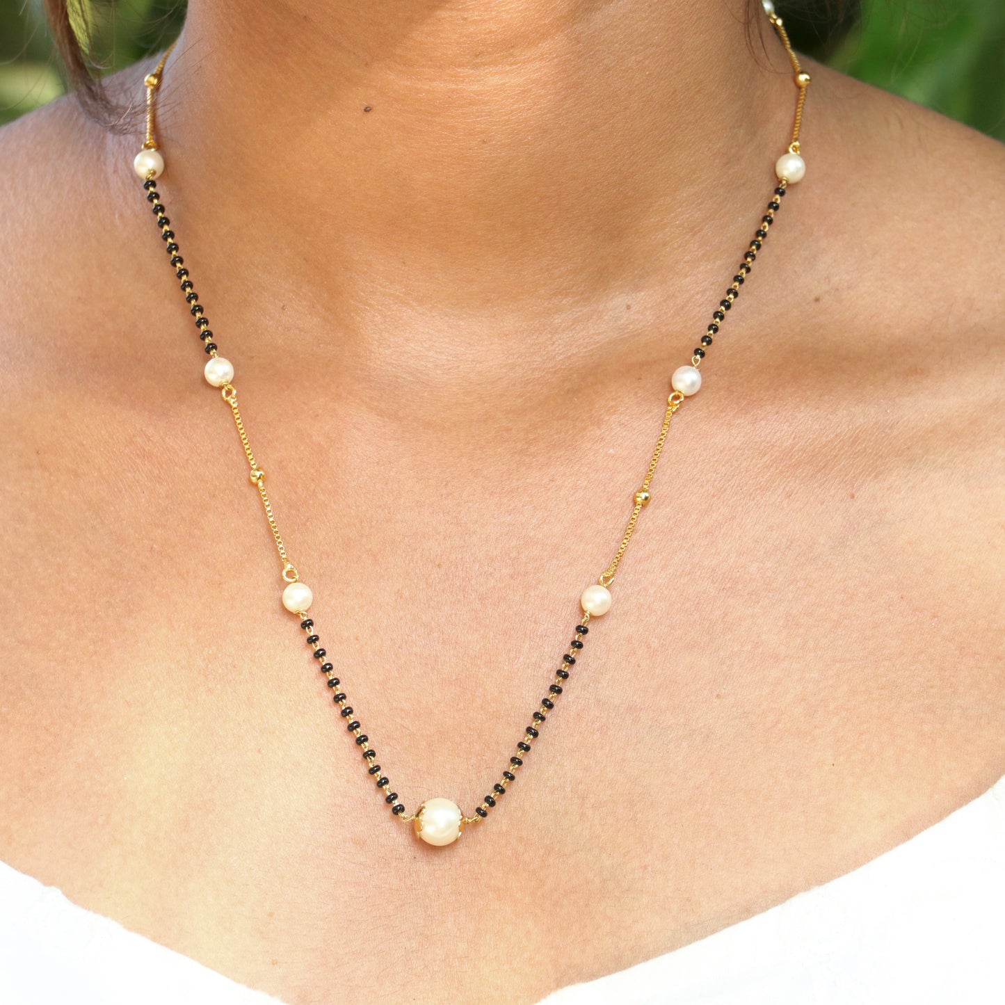 Aaradhya Mangalsutra White Pearl Mangalsutra