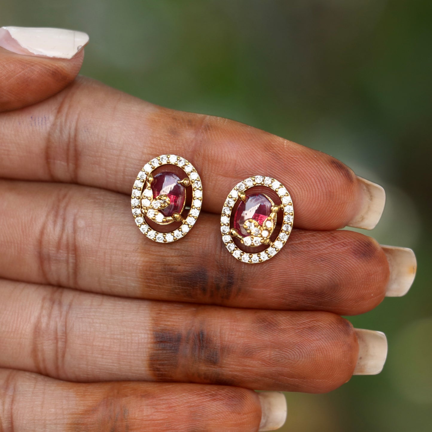 Ruby Celestial Studs