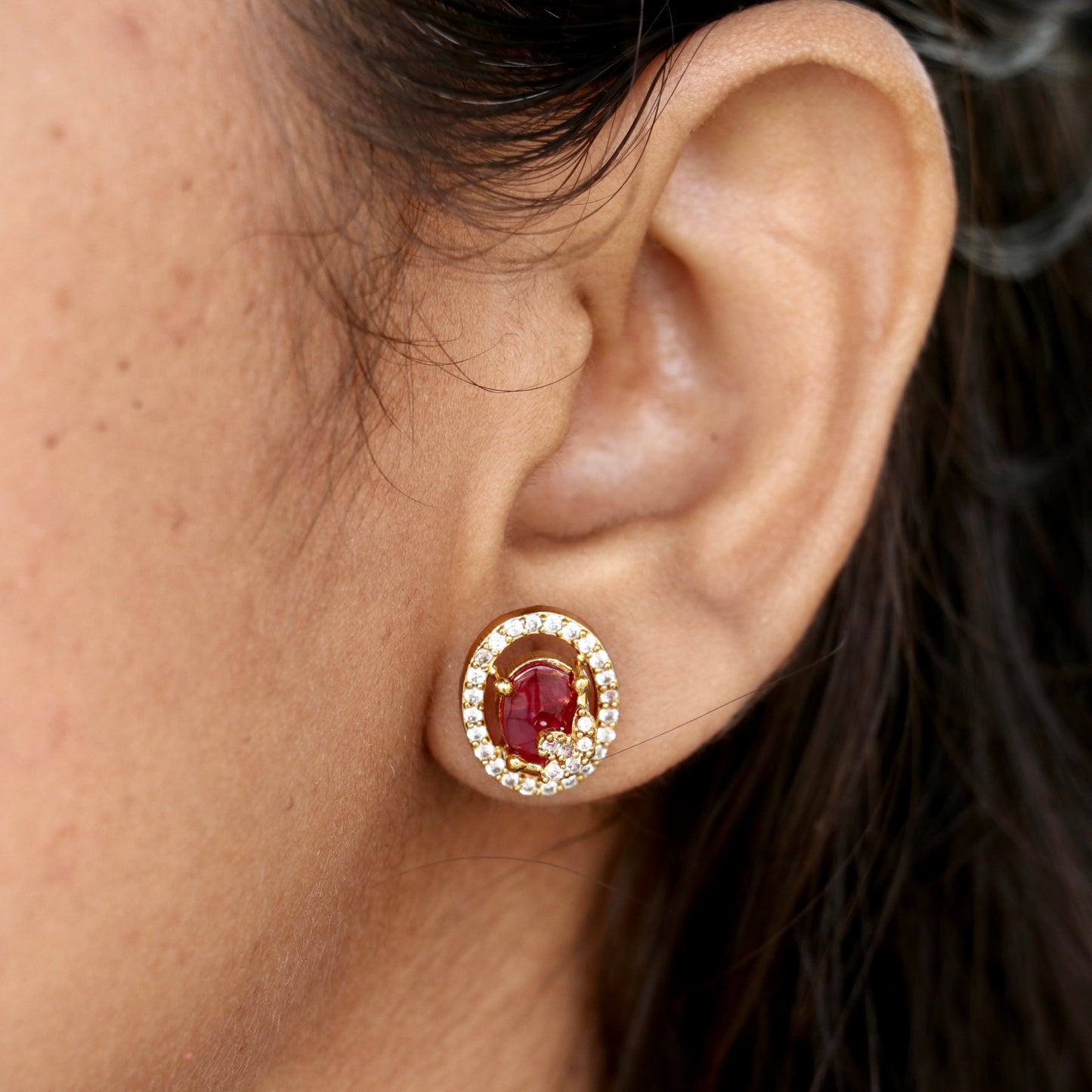 Ruby Celestial Studs