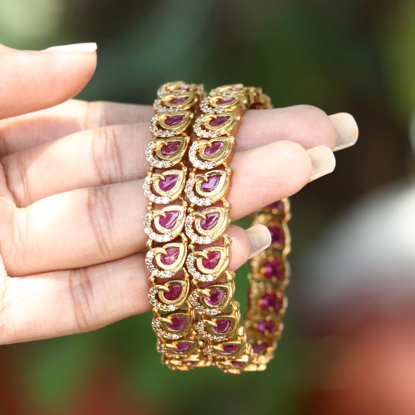 Ruby Kemp Stone Designer Bangles