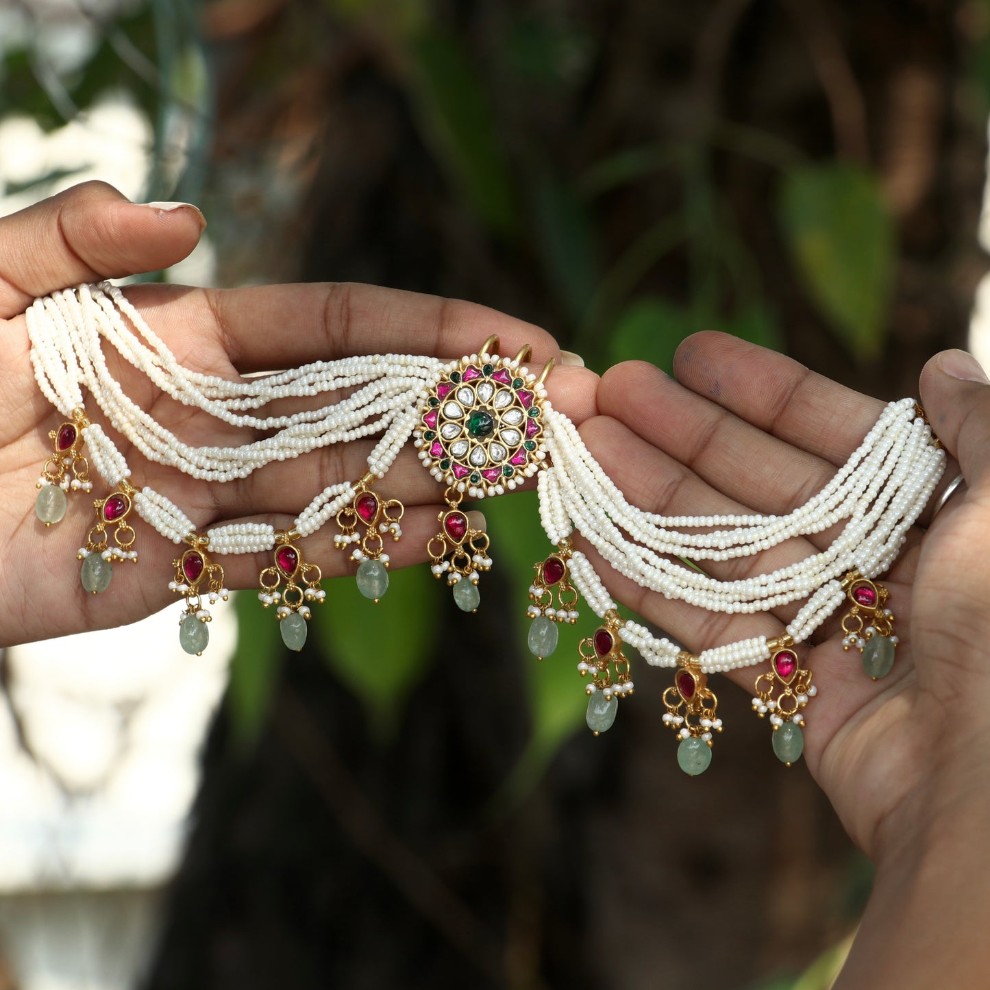 Jadau Kundan Bridal Jada Billa - Hair Accessories For Women