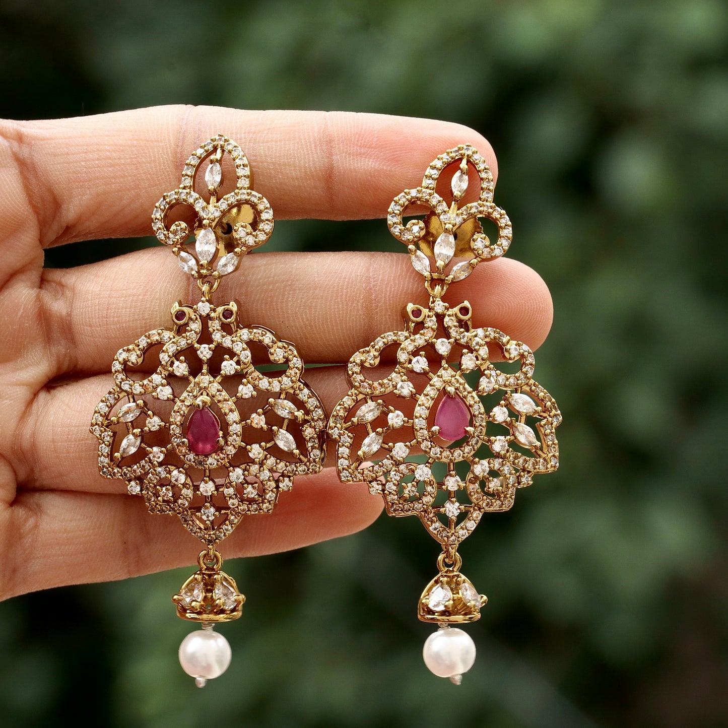 Bridal Green Beads Mala Necklace Set