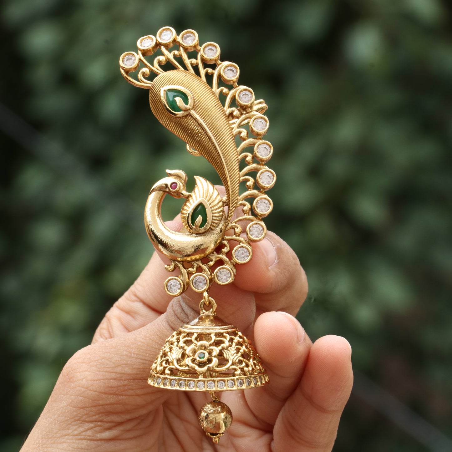 Peacock Designer Ear-Cuff