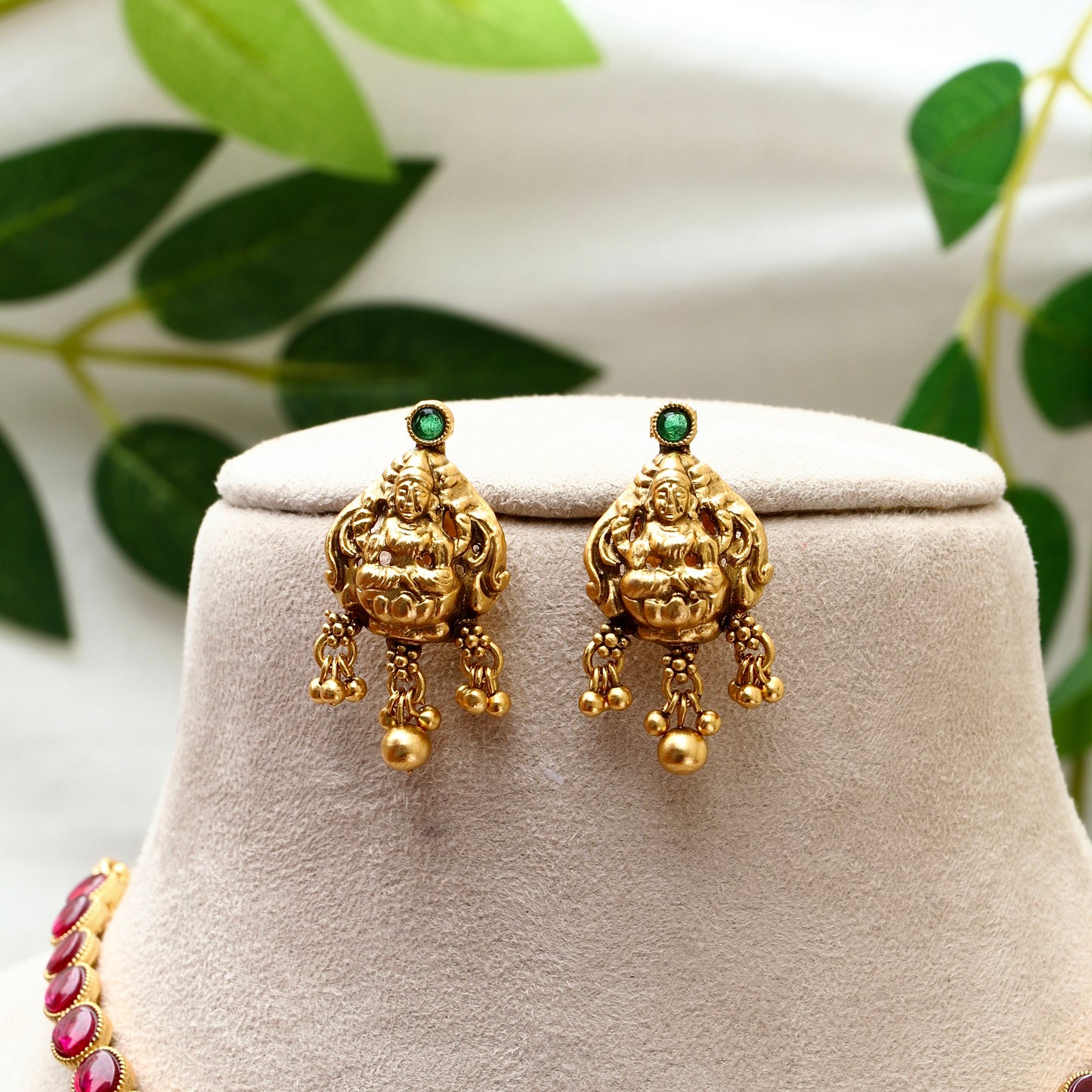 Ruby Bharatanatyam Necklace