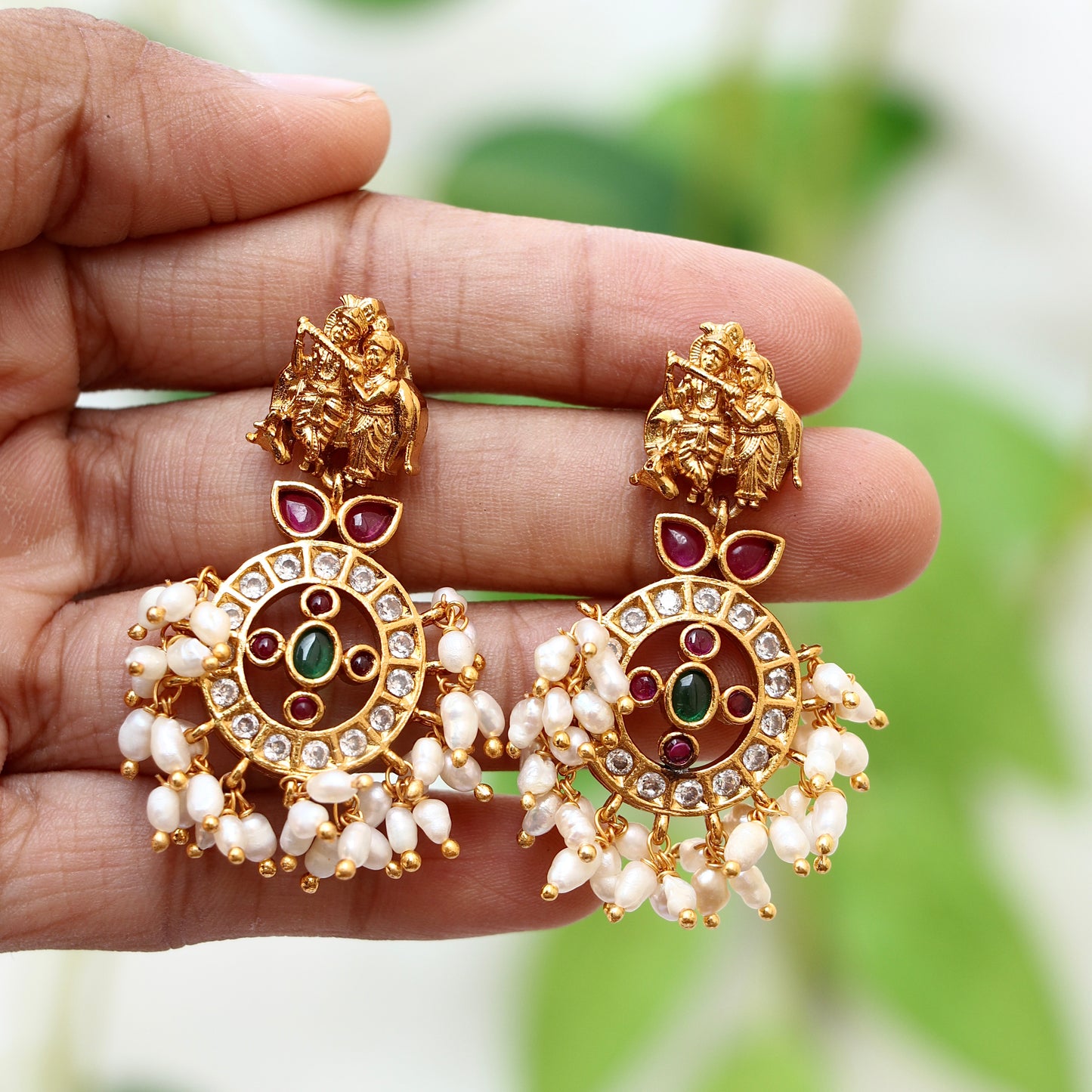 Stone Temple Earrings