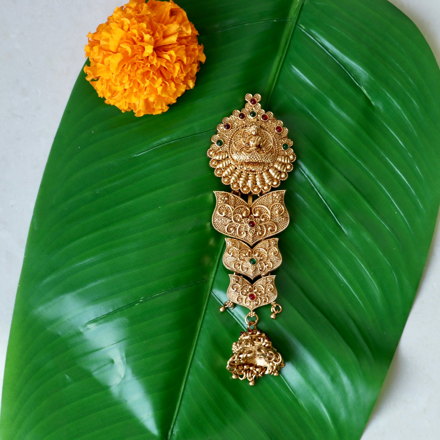 Gold Finish Lakshmi Hair Choti