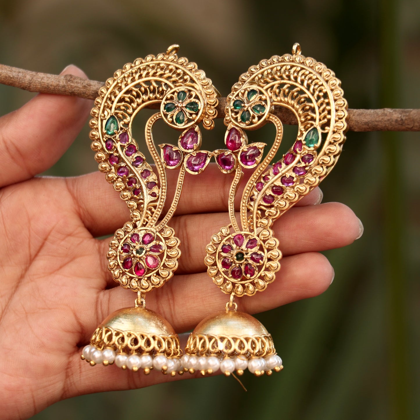 Antique Kemp Stone Ear Cuffs