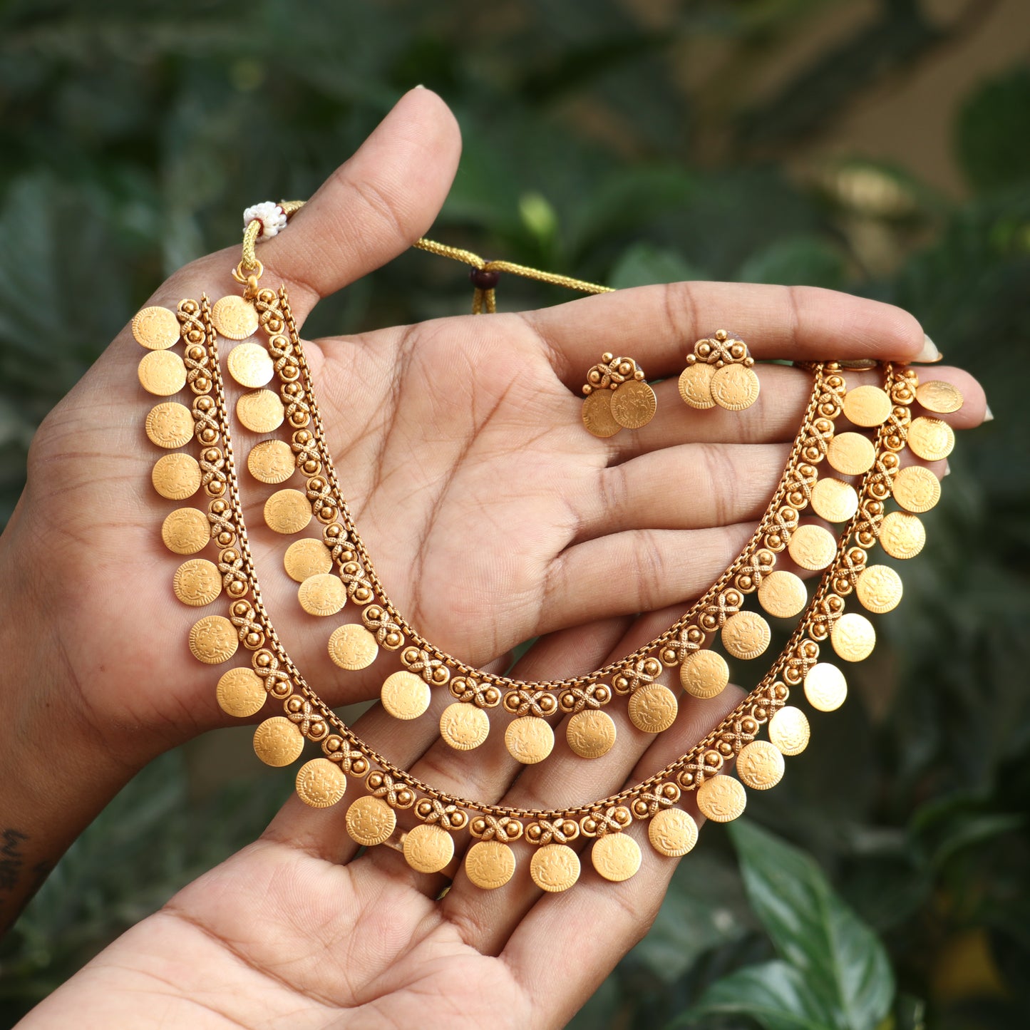 Double Layer Lakshmi Coin Necklace